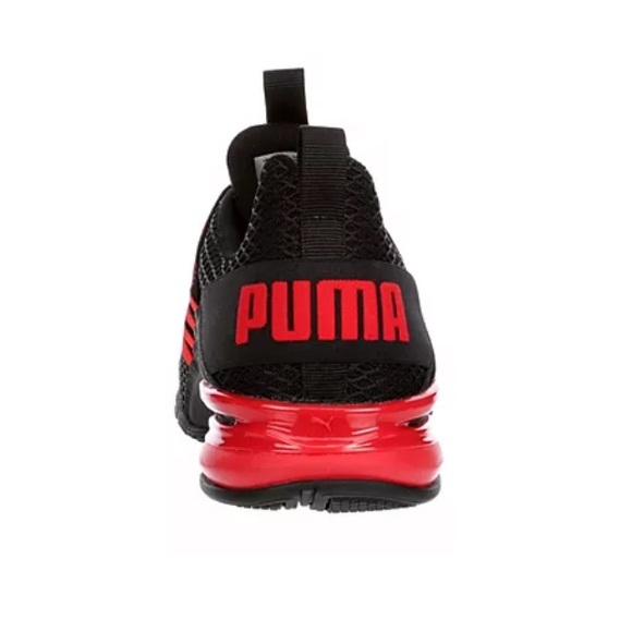 Puma AXELION SoftFoam+ Men's Black/Red Athletic Running Training Low Top Shoes - Picture 5 of 6